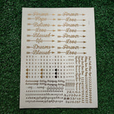 CALENDER QUOTE BIRTHDAY WISH A4 EMBOSS STICKER SHEET